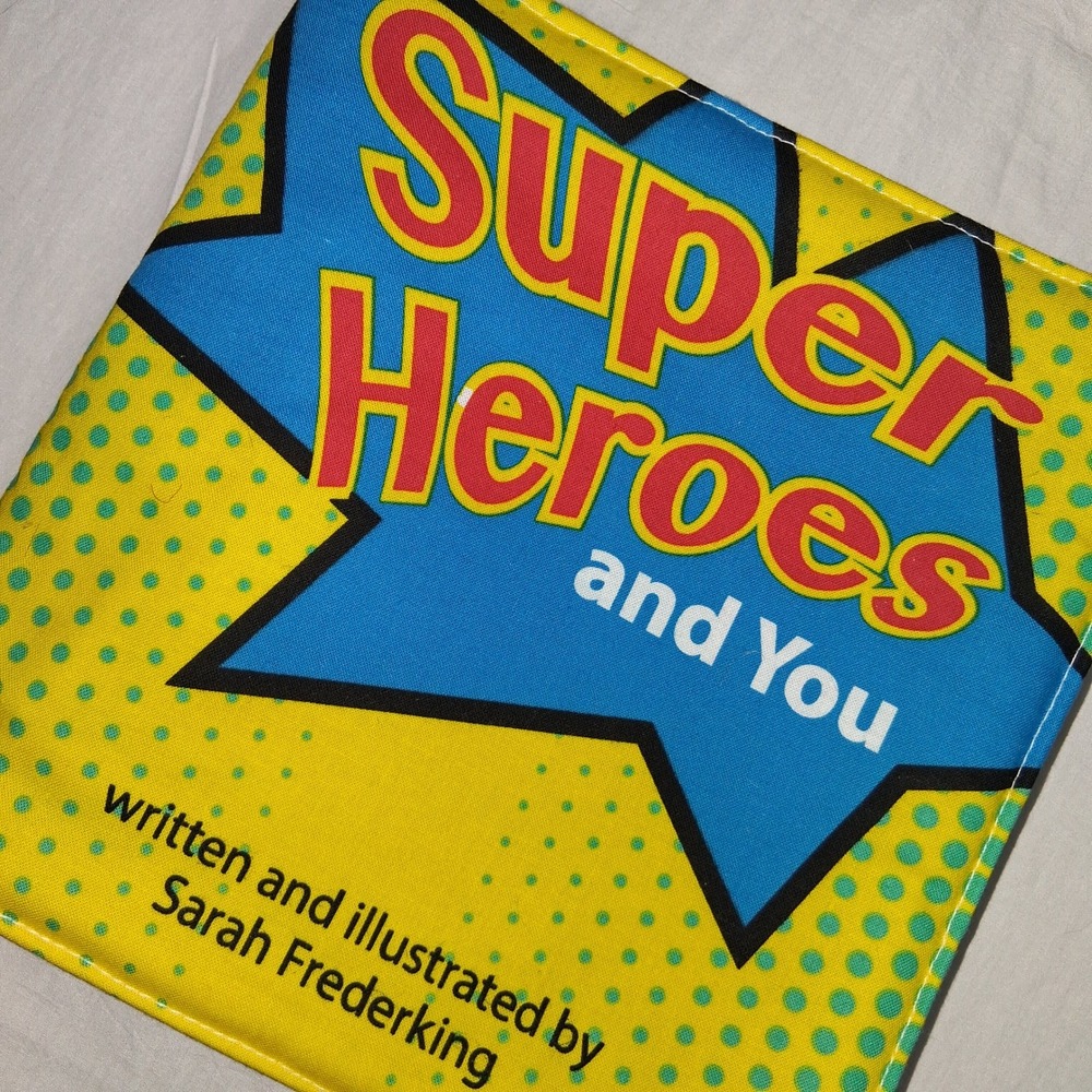 Super Heroes and You Fabric Soft Book Toddler Kids Learn Numbers Fun Activity‎